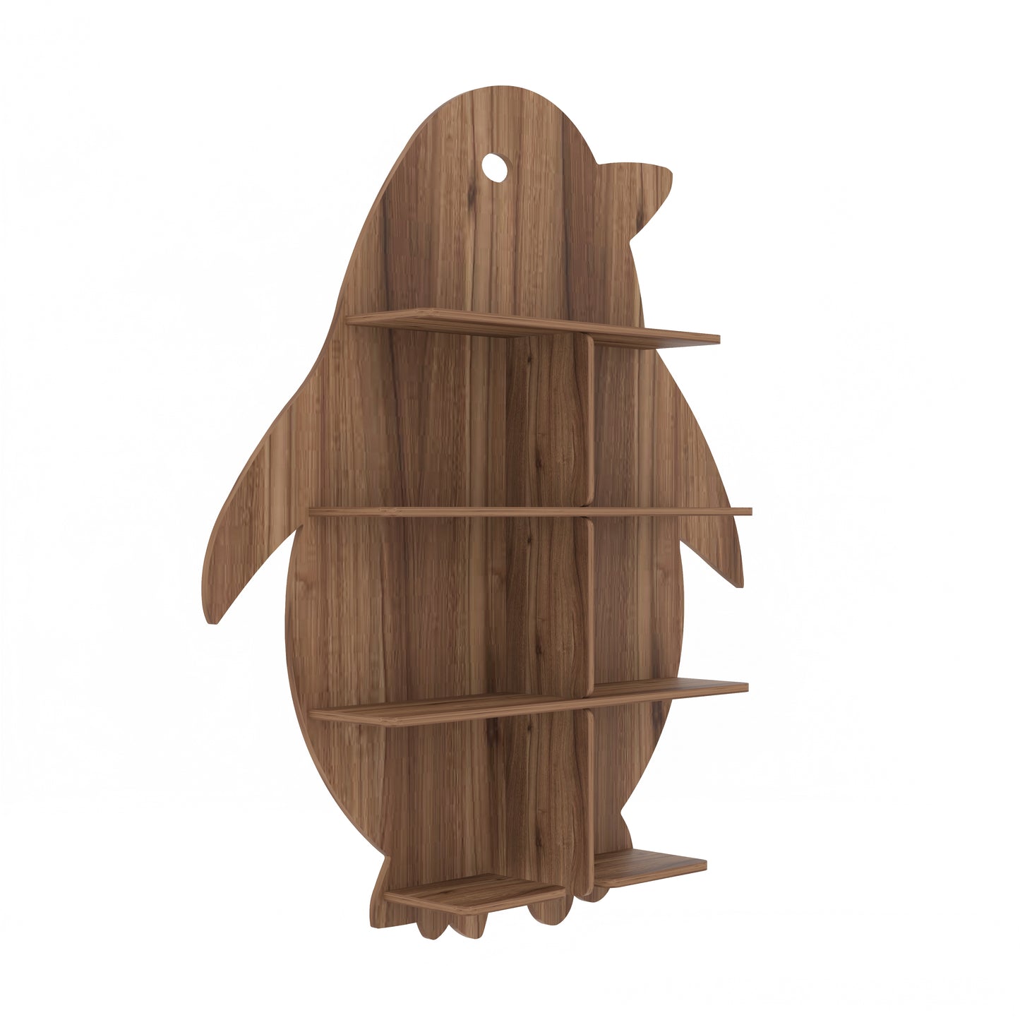 Penguin Decor Wall Shelf (Walnut)