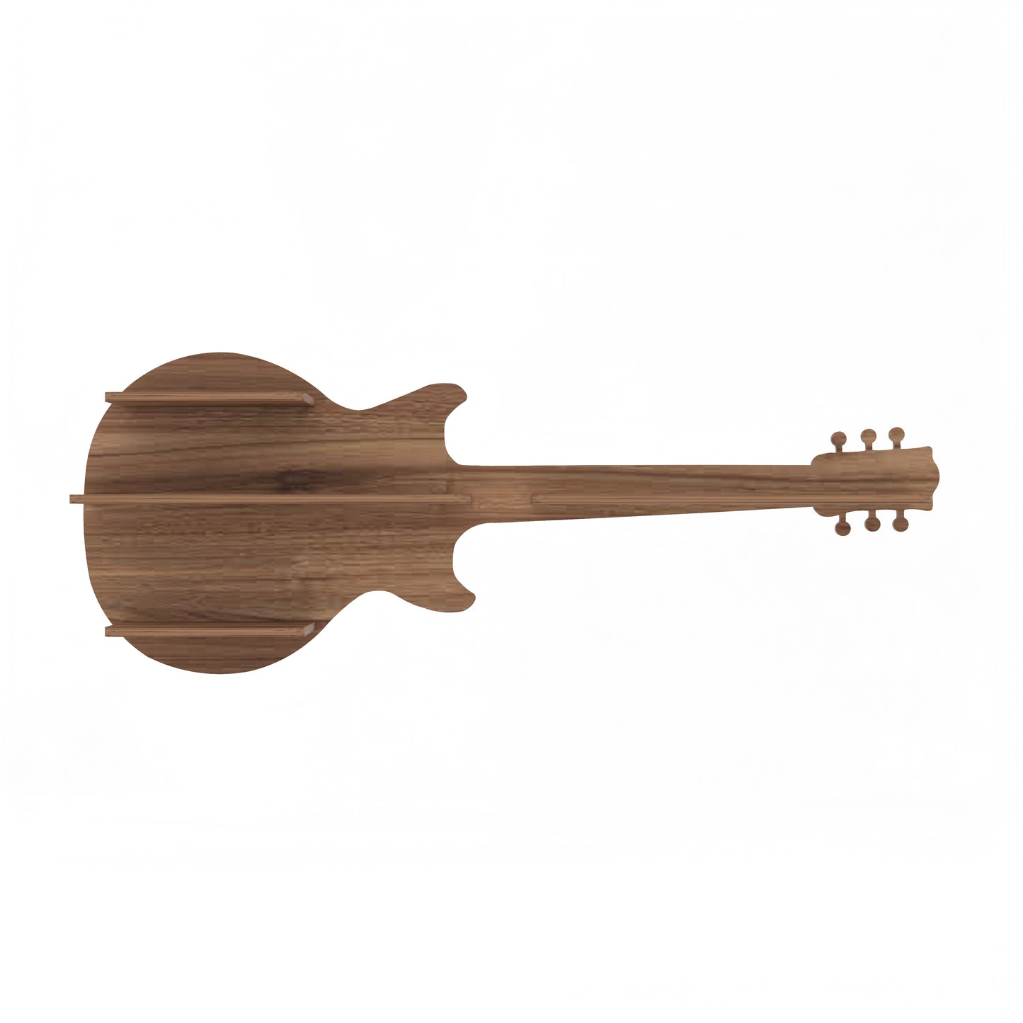 Guitar Decor Wall Shelf (Walnut)