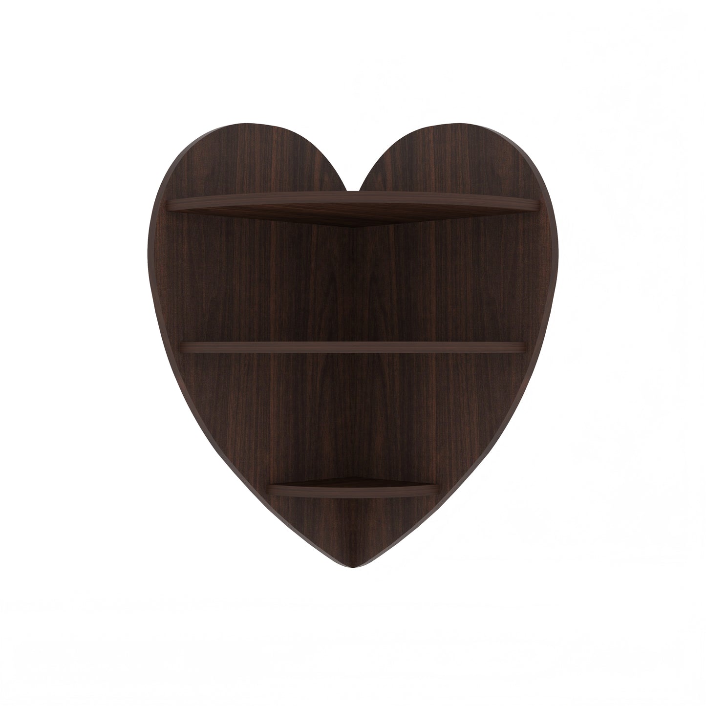 Heart Corner Decor Wall Shelf (Wenge)
