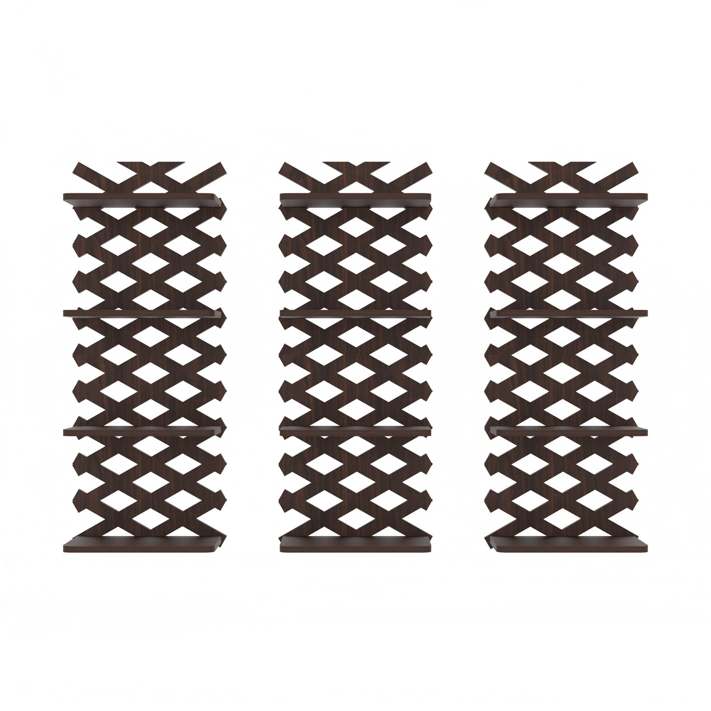 Criss Cross Decor Wall Shelf (Wenge)