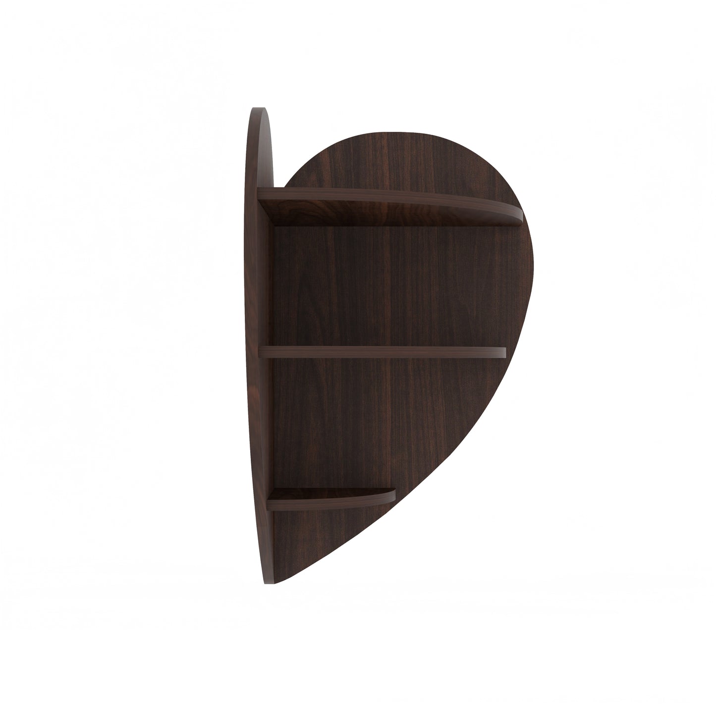 Heart Corner Decor Wall Shelf (Wenge)