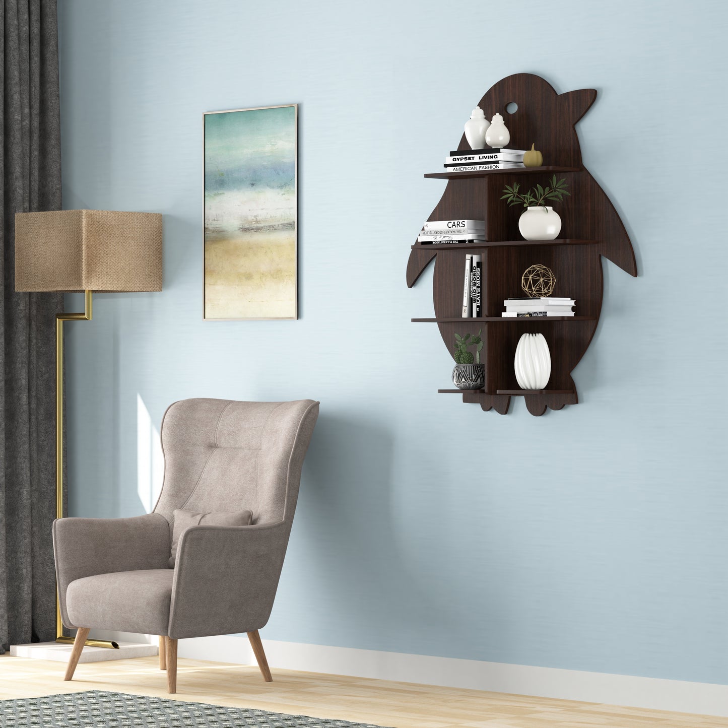 Penguin Decor Wall Shelf (Wengu)