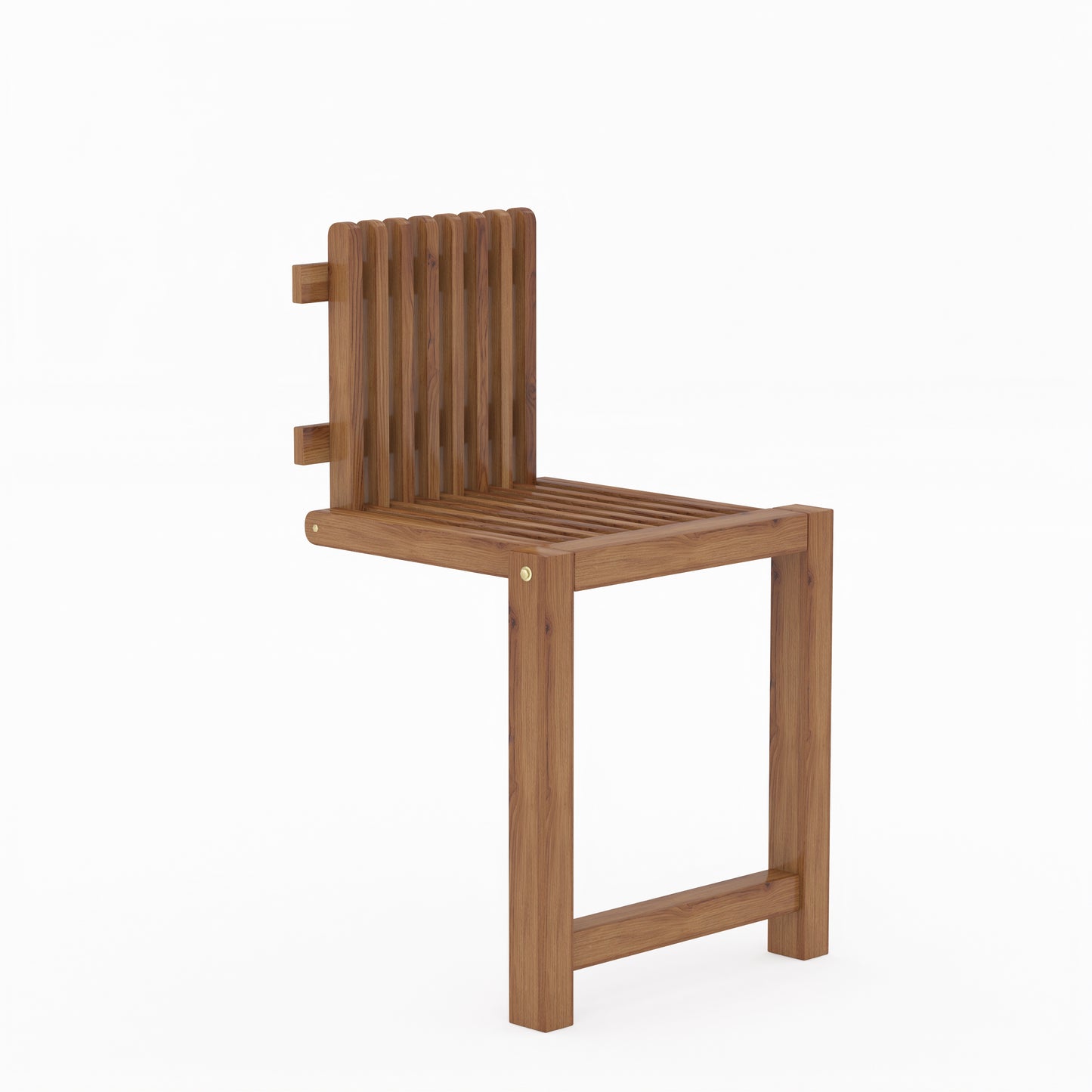 Wall mount foldable chair - Walnut