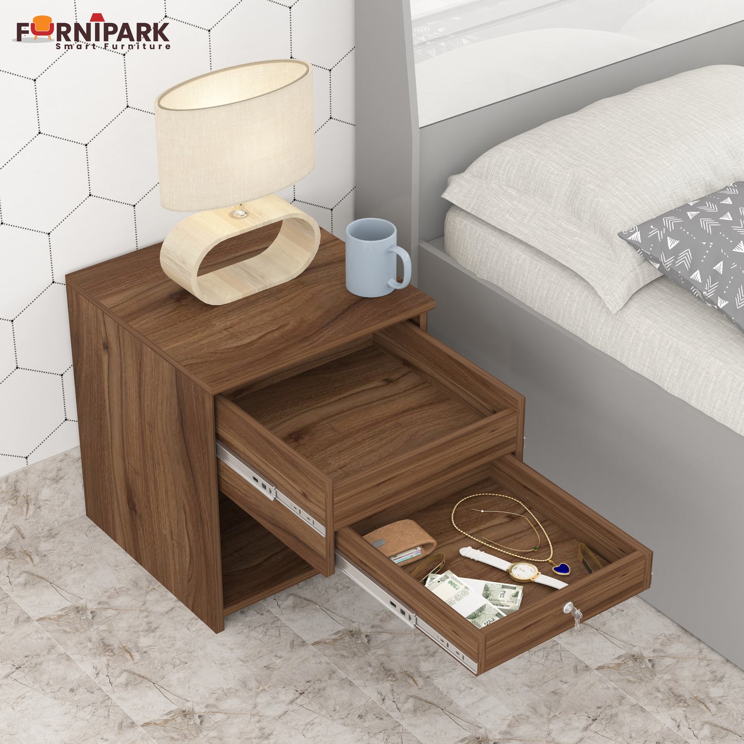 Drawer-in-Drawer Hideaway Cabinet