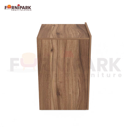 Expandable 2-in-1 Table with Book / File Cabinet (Leyon Walnut)
