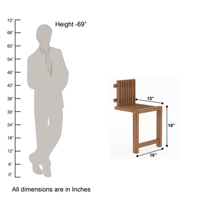 Wall mount foldable chair - Walnut
