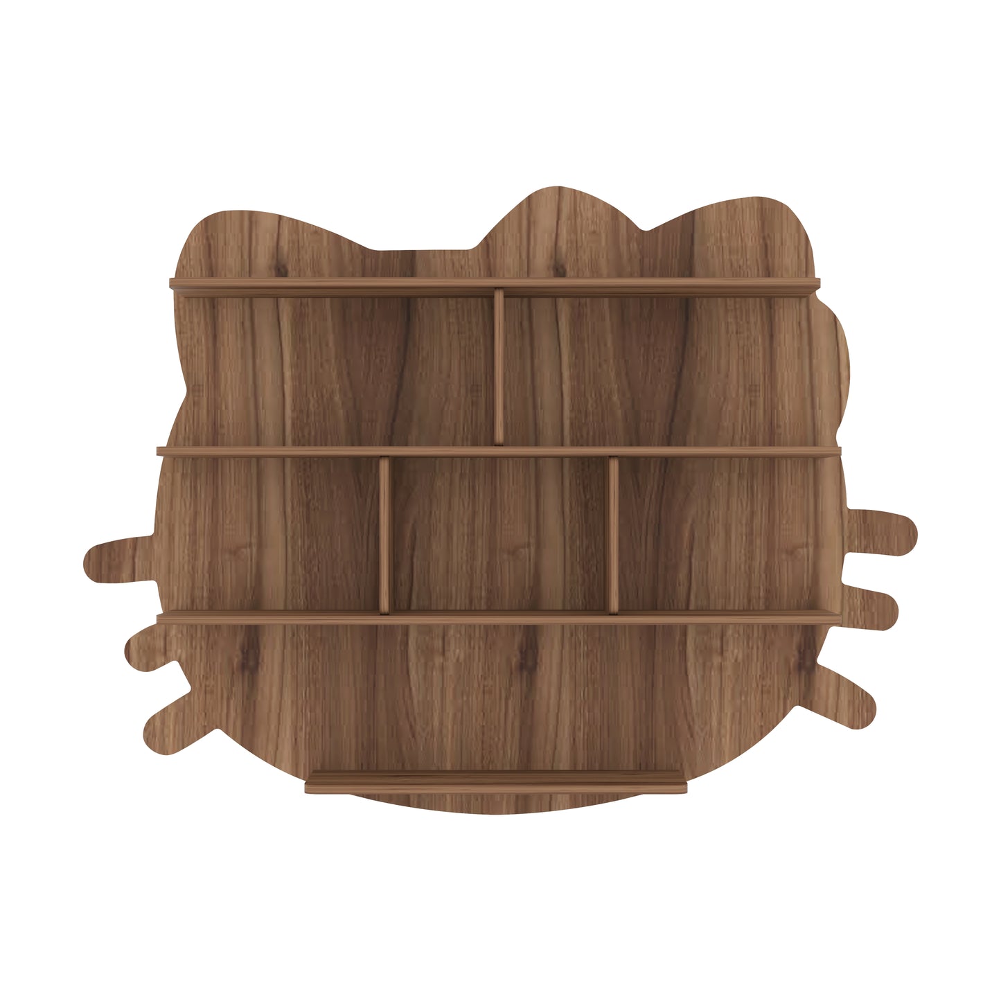Cat Decor Wall Shelf (Walnut)