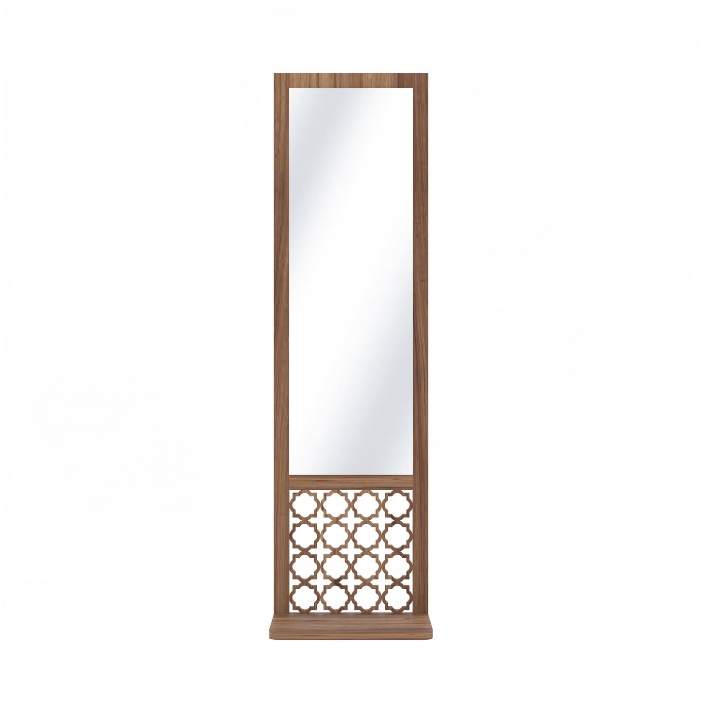 Moroccan Long Decor Wall Mirror (Walnut)