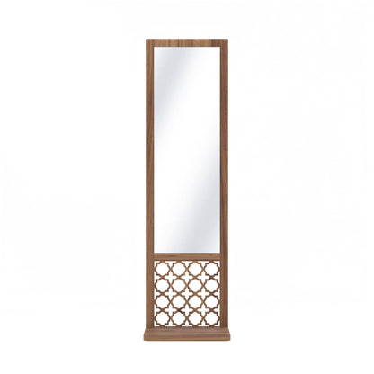 Moroccan Long Decor Wall Mirror (Walnut)