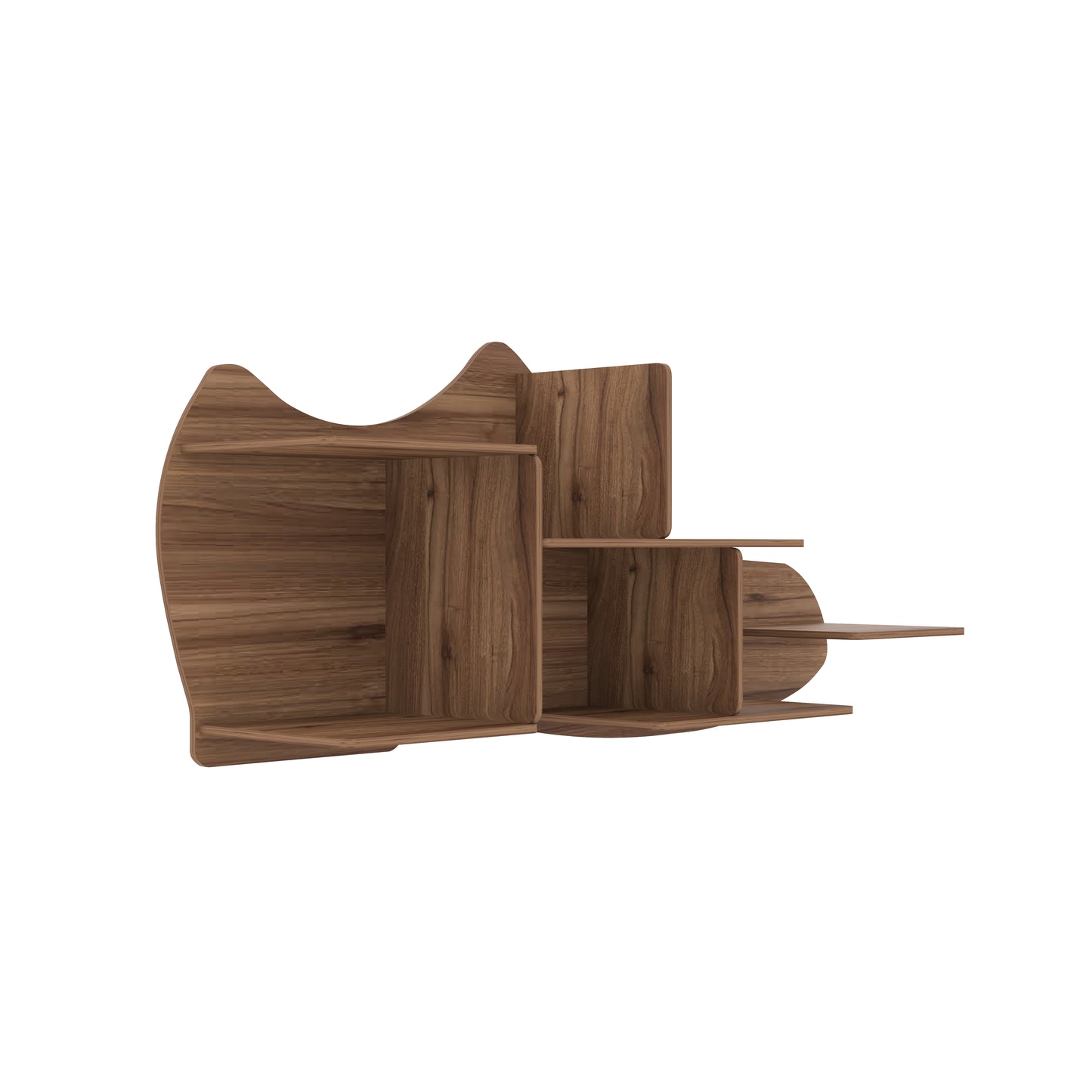Shoe Shape Wood Wall Shelf