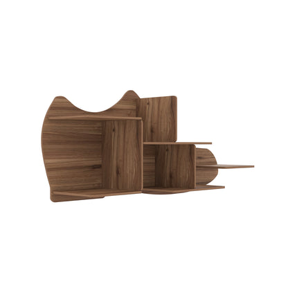 Shoe Shape Wood Wall Shelf