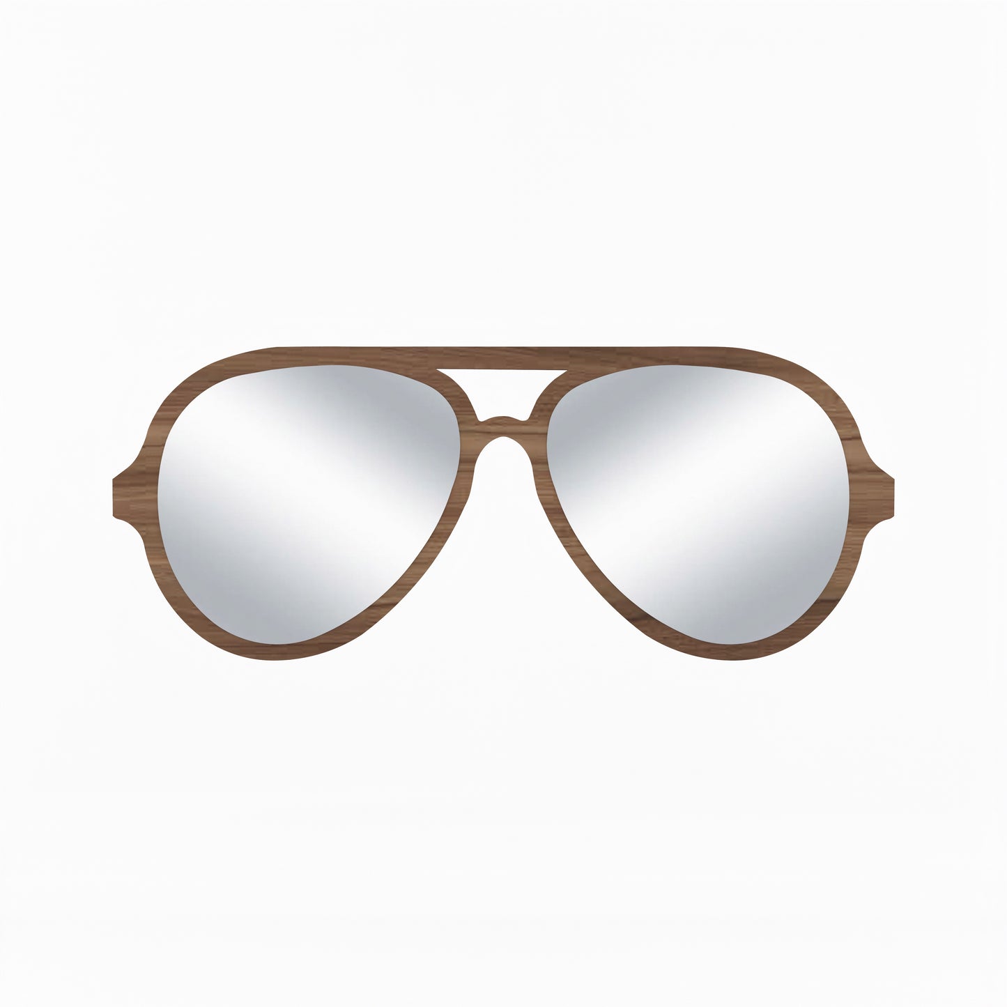 Beautiful Sunglasses Decor Wall Mirror (Walnut)