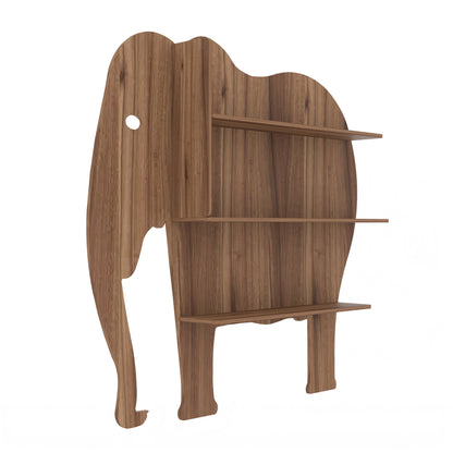 Elephant Decor Wall Shelf (Walnut)