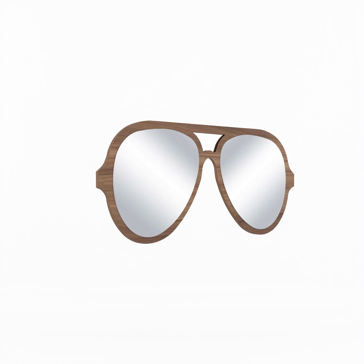 Beautiful Sunglasses Decor Wall Mirror (Walnut)