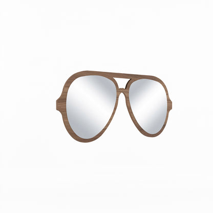 Beautiful Sunglasses Decor Wall Mirror (Walnut)