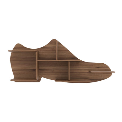 Shoe Shape Wood Wall Shelf
