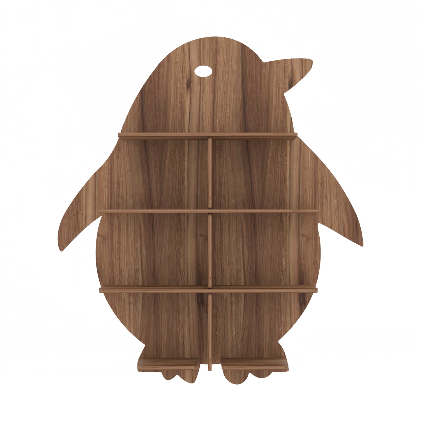 Penguin Decor Wall Shelf (Walnut)