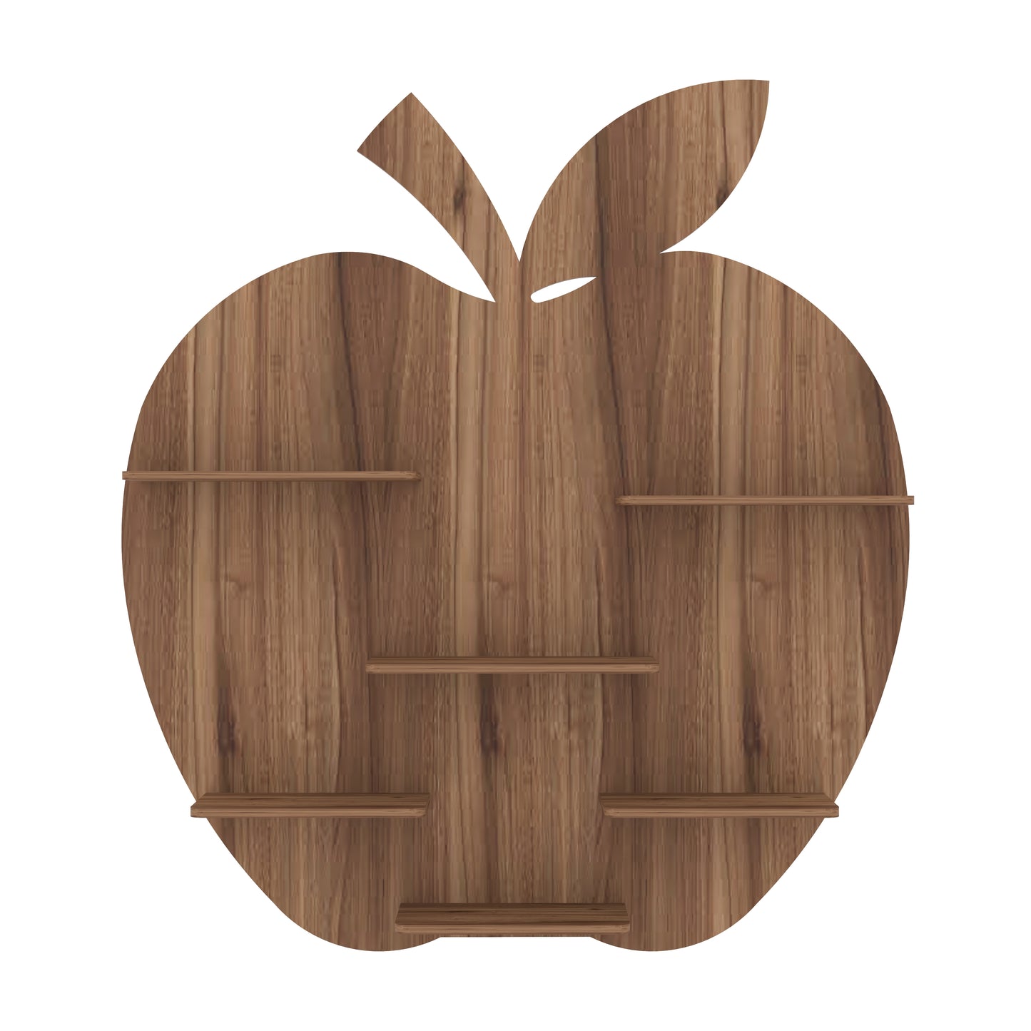 Apple Decor Wall Shelf (Walnut)