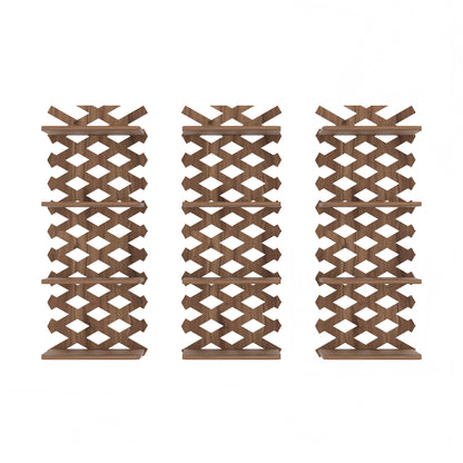 Criss Cross Decor Wall Shelf (Walnut)