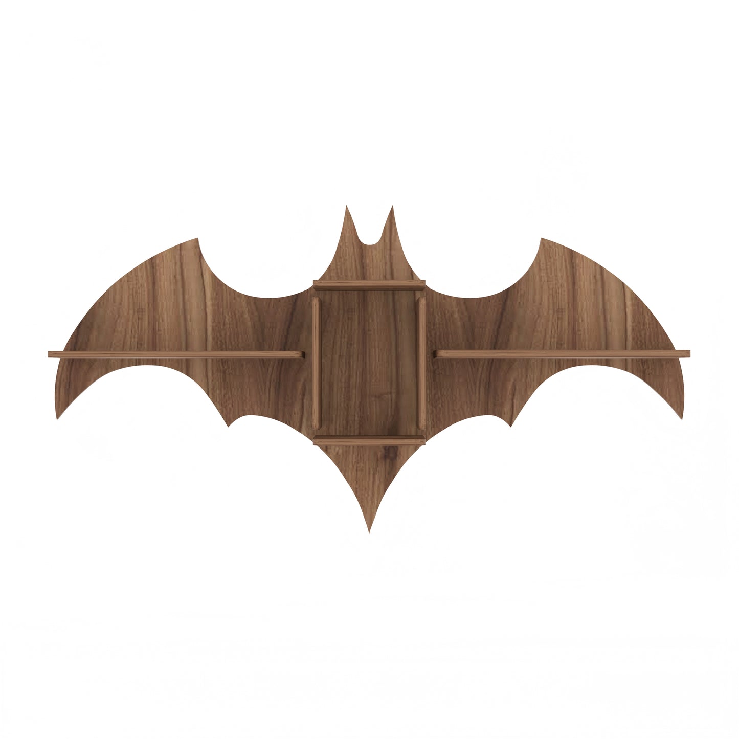 Bat Decor Wall Shelf (Walnut)
