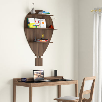 Hot Air Balloon Decor Wall Shelf (Walnut)