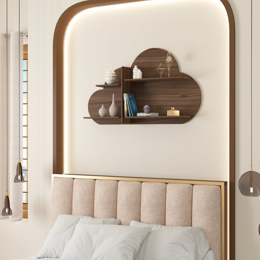 Cloud Decor Wall Shelf (Walnut)