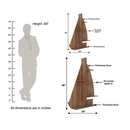 Ship Decor Wall Shelf (Walnut)