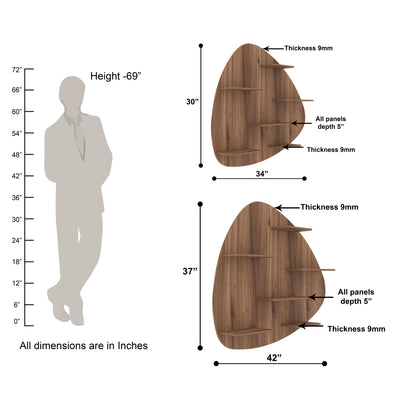 Vicks Decor Wall Shelf (Walnut)
