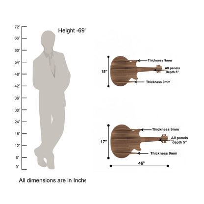 Guitar Decor Wall Shelf (Walnut)