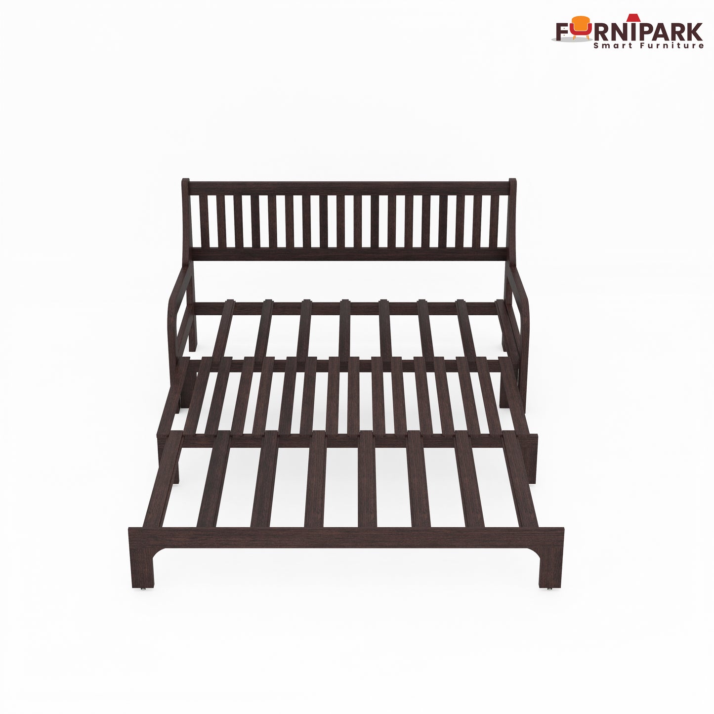 Three Seater Sofa Cum Bed (Walnut)