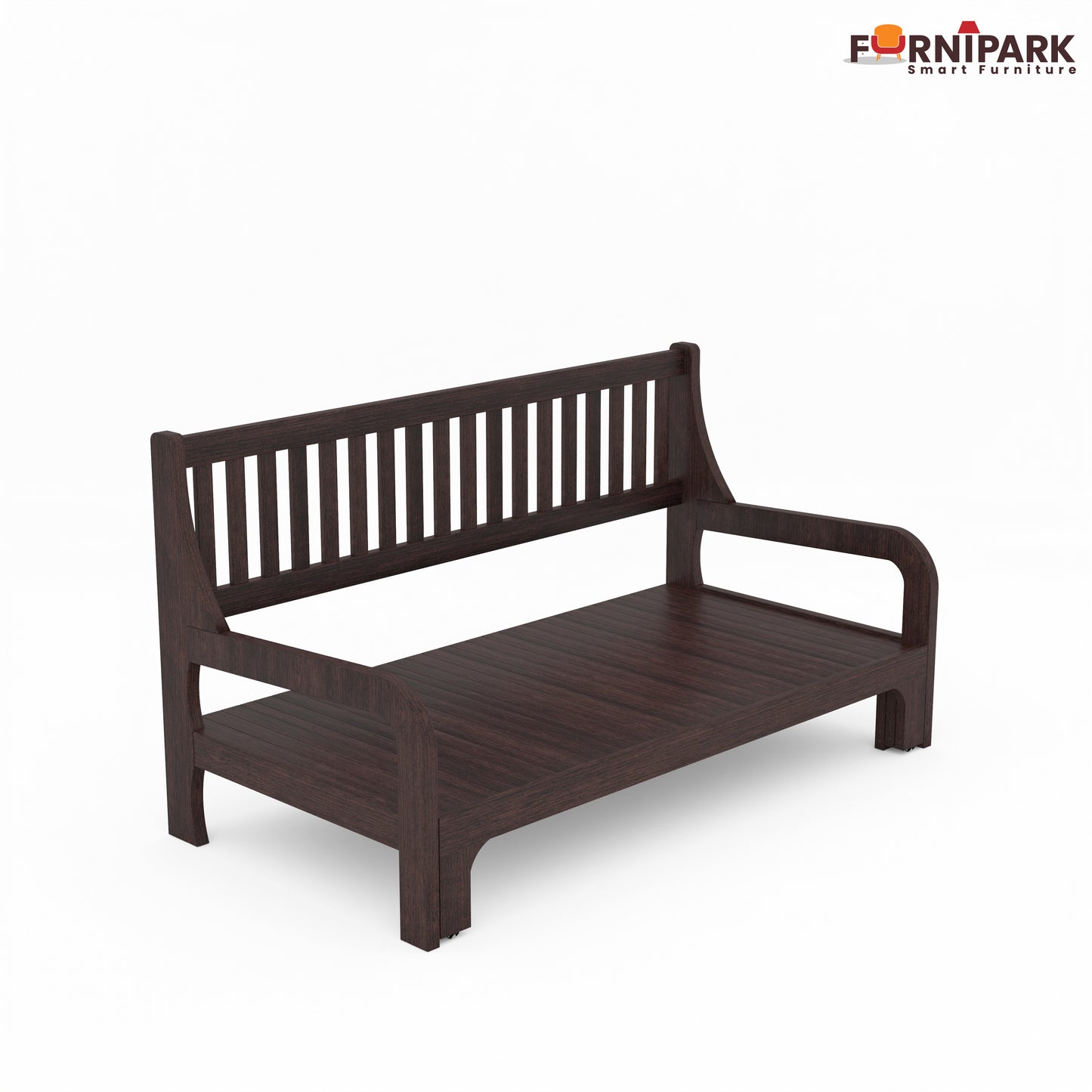 Three Seater Sofa Cum Bed (Walnut)