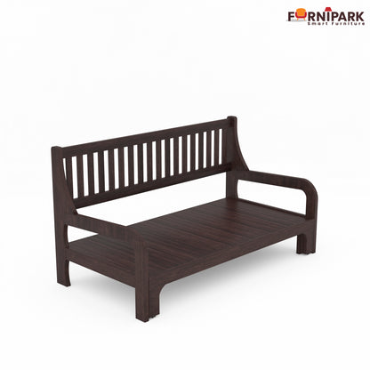 Three Seater Sofa Cum Bed (Walnut)