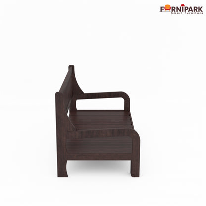 Three Seater Sofa Cum Bed (Walnut)