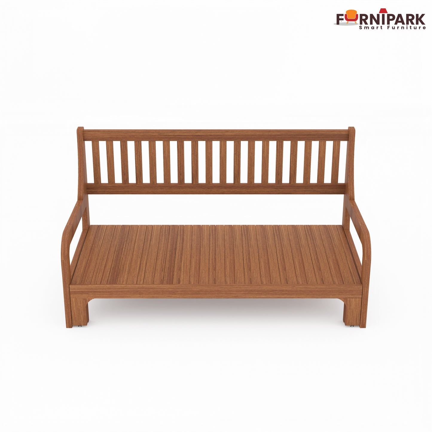 Three Seater Sofa Cum Bed (Natural Wood)