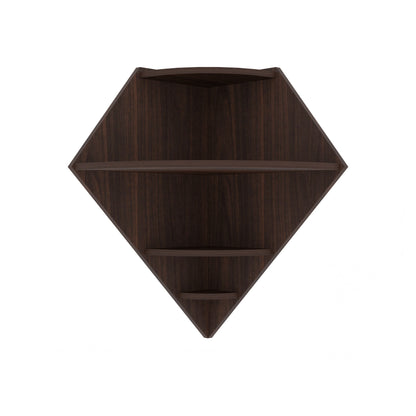 Diamond Decor Wall Shelf (Wenge)