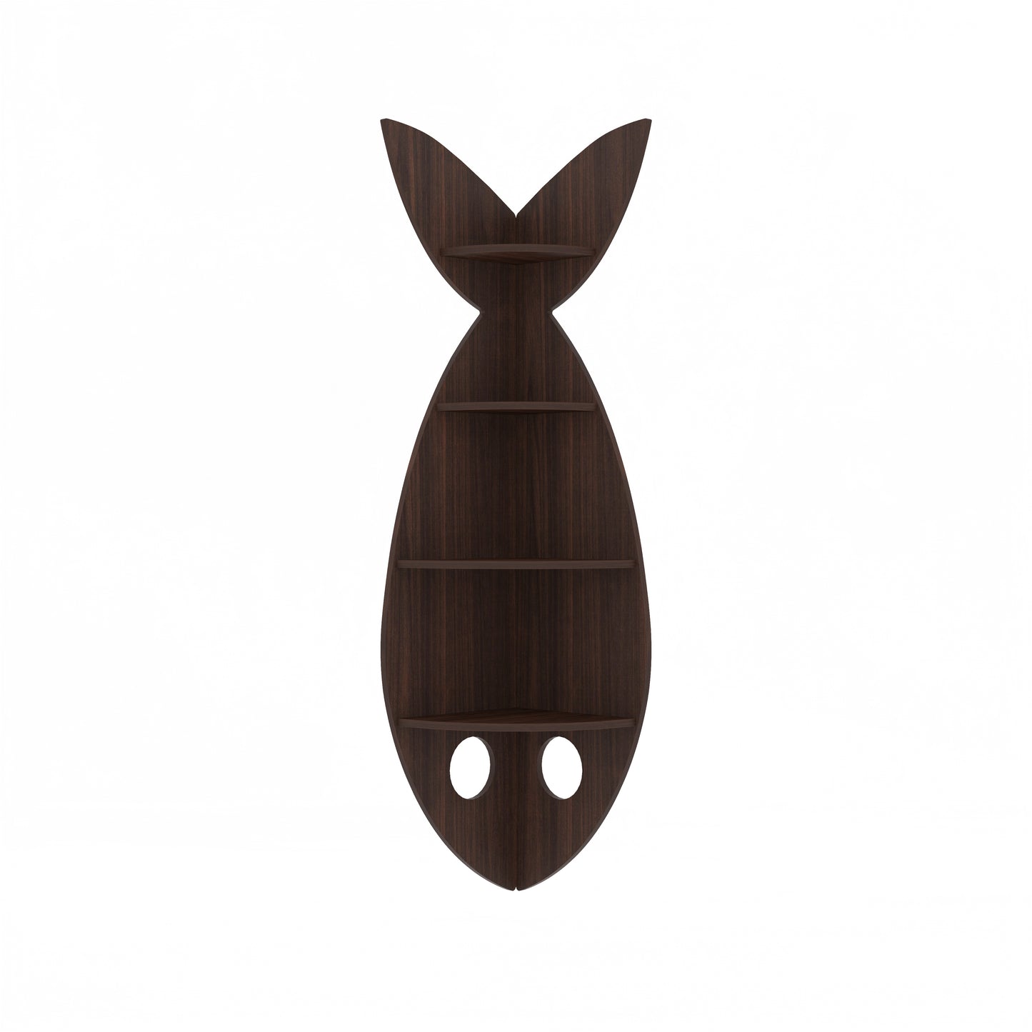 Fish Corner Decor Wall Shelf (Wenge)