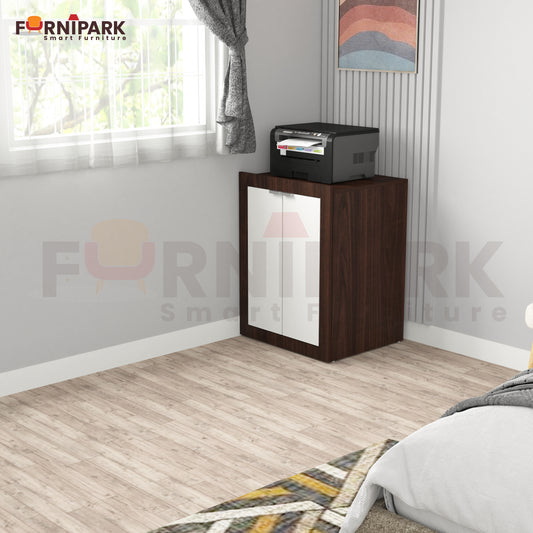 Magic Extendable Table with Book Cabinet (Redica Walnut)