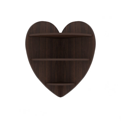 Heart Corner Decor Wall Shelf (Wenge)