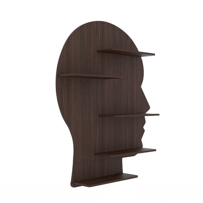 Man Face Decor Wall Shelf (Wenge)