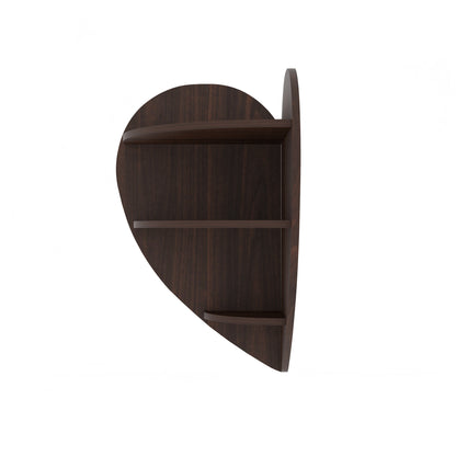 Heart Corner Decor Wall Shelf (Wenge)