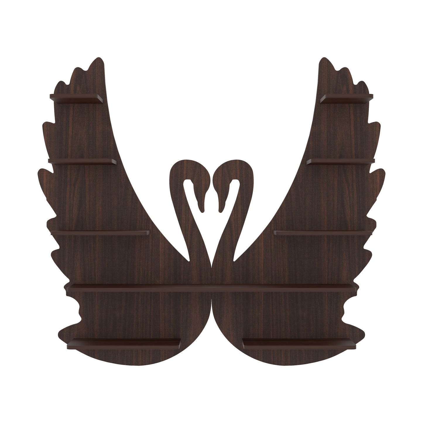 Loving Swan Decor Wall Shelf (Wenge)
