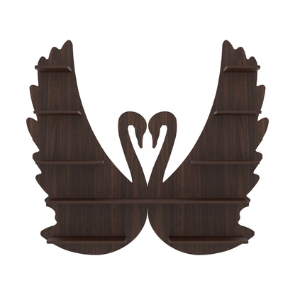 Loving Swan Decor Wall Shelf (Wenge)
