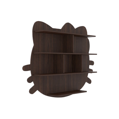Cat Decor Wall Shelf (Wenge)