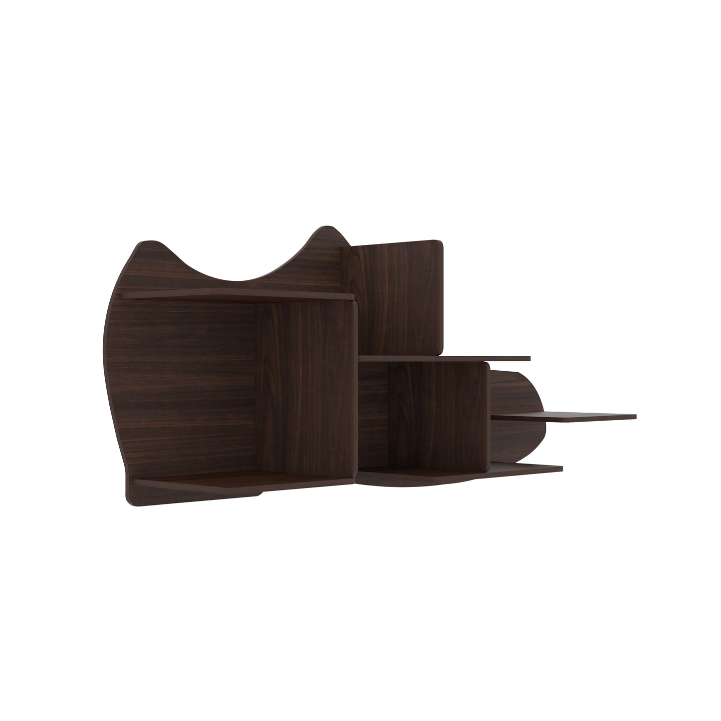 Shoe Shape Wood Wall Shelf