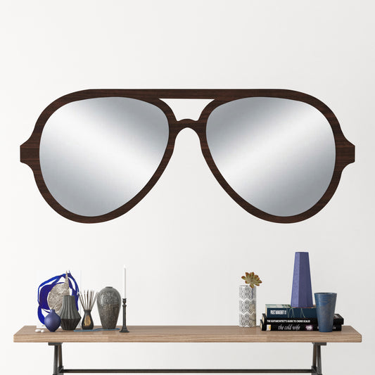 Beautiful Sunglasses Decor Wall Mirror (Wenge)
