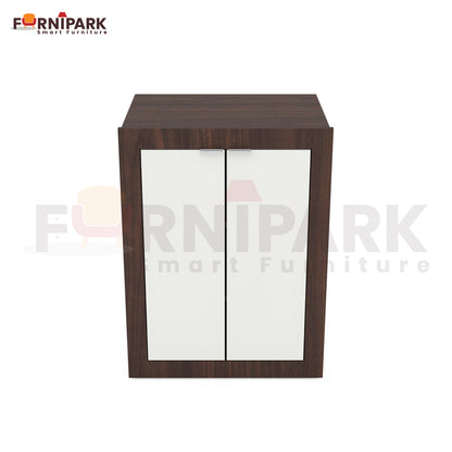 Expandable 2-in-1 Table with Book / File Cabinet (Redica Walnut)