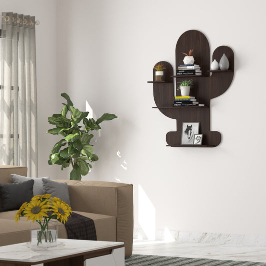 Cactus Decor Wall Shelf (Wenge)