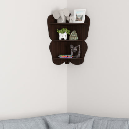 Butterfly Corner Decor Wall Shelf (Wenge)