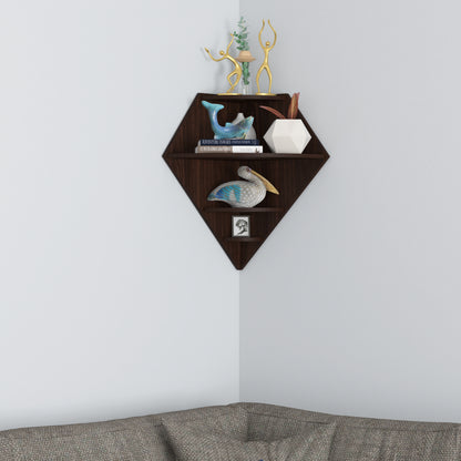 Diamond Decor Wall Shelf (Wenge)