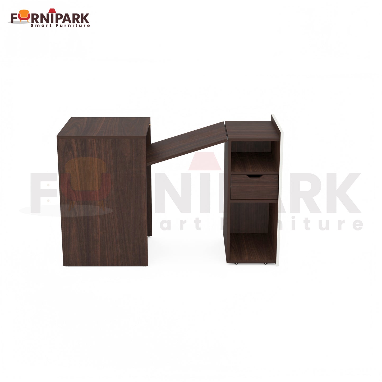 Extendable Table with Drawer (Redica Walnut)